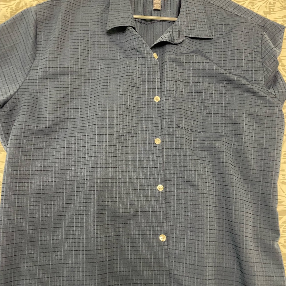 Van Heusen Casual Blue Plaid Shirt